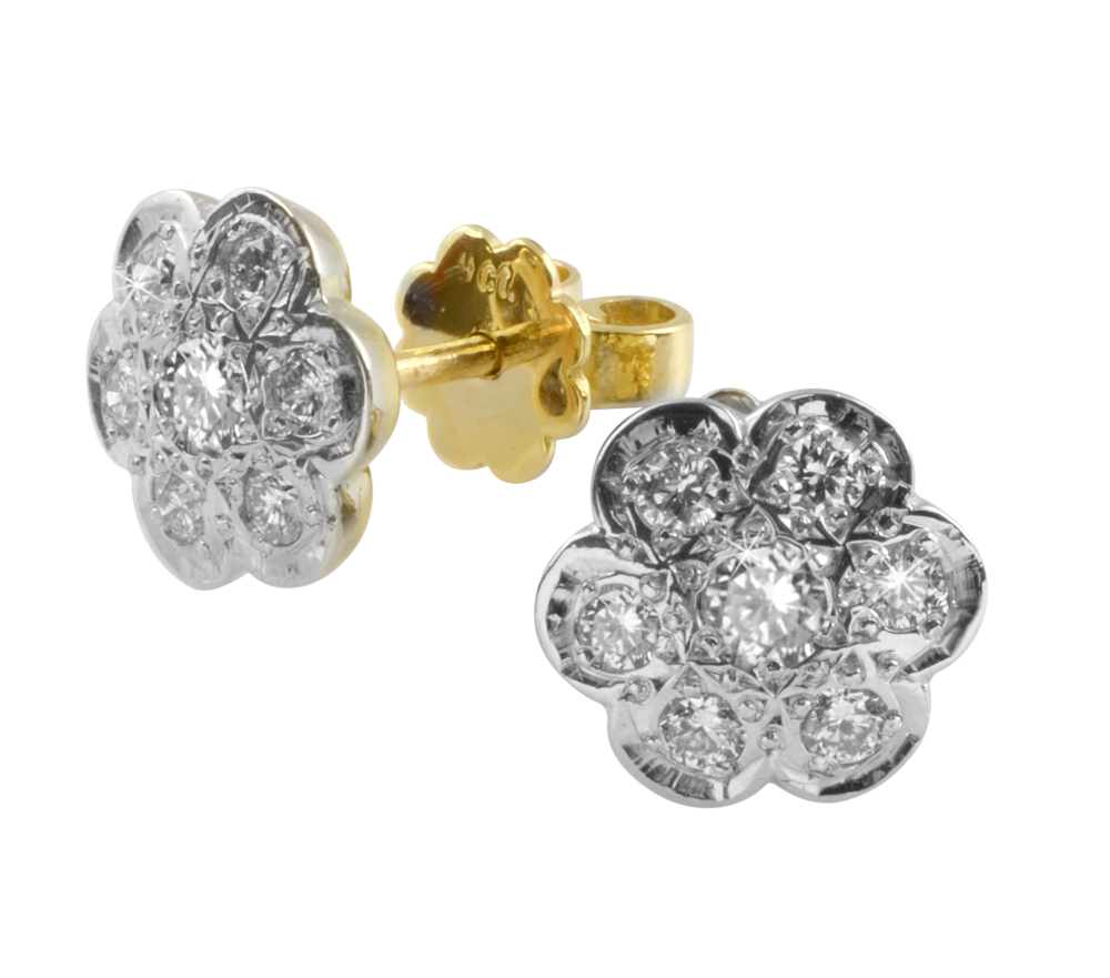 Diamond Cluster Earrings