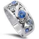 Scrolls Ring - White Gold
