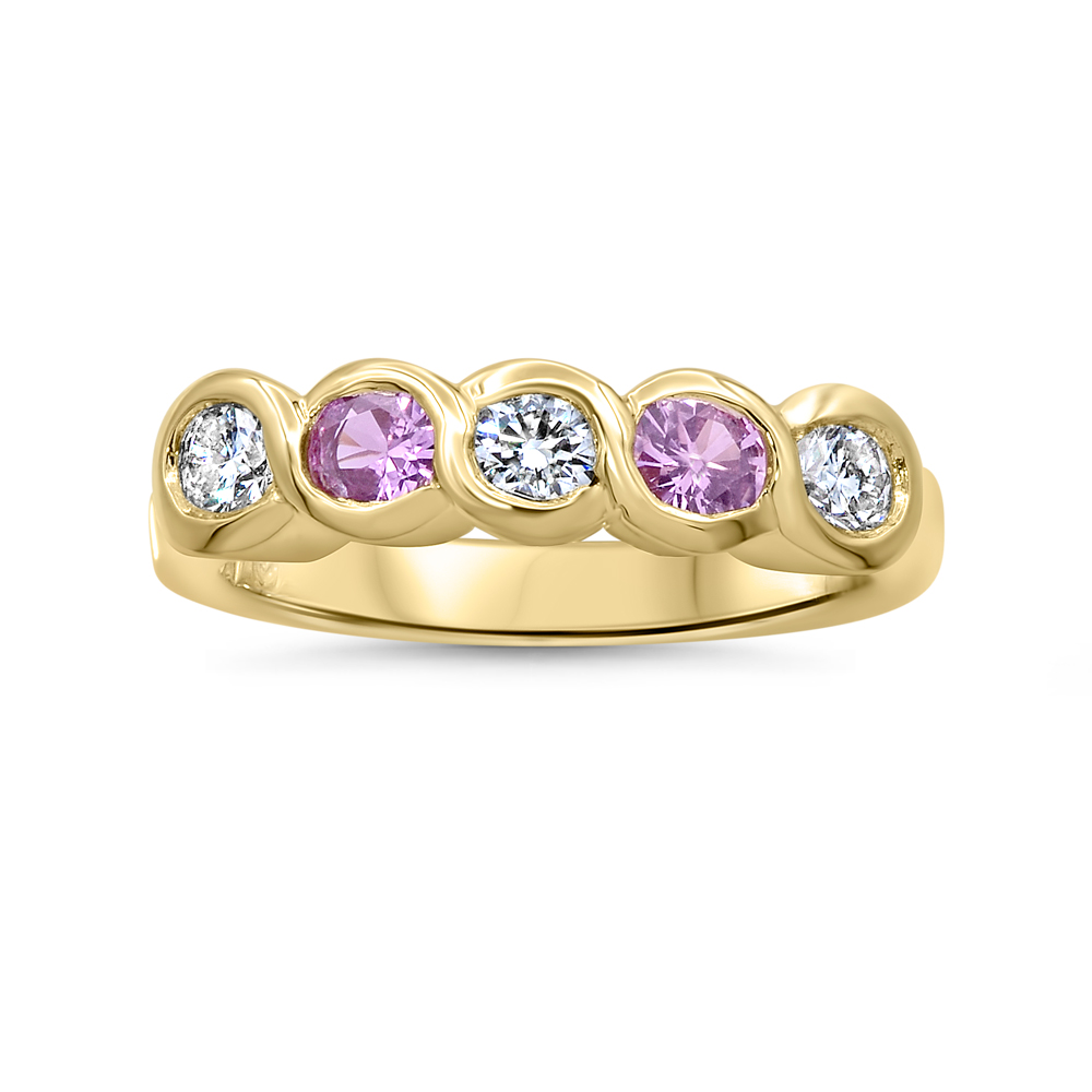 Lisa Ring - Diamond & Pink Sapphires