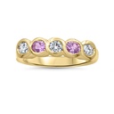 Lisa Ring - Diamond & Pink Sapphires