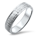 Bark Ribbed Ring white gold 4.5mm
