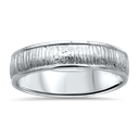 Bark Ribbed Ring white gold 4.5mm