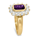 Amethyst and Seed Pearl Ring