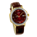 Motima XT 9ct Yellow Gold Burgundy Watch