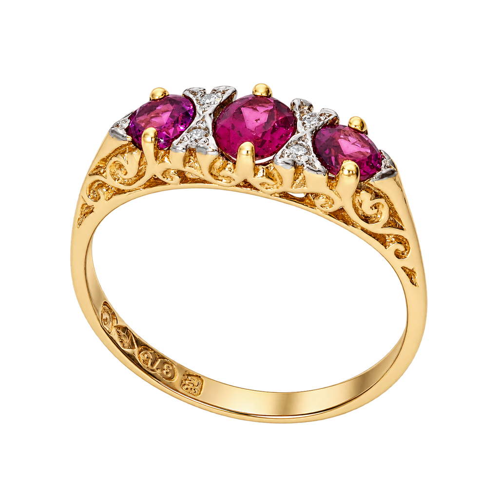 Juliette Ring with Rhodolite Garnet
