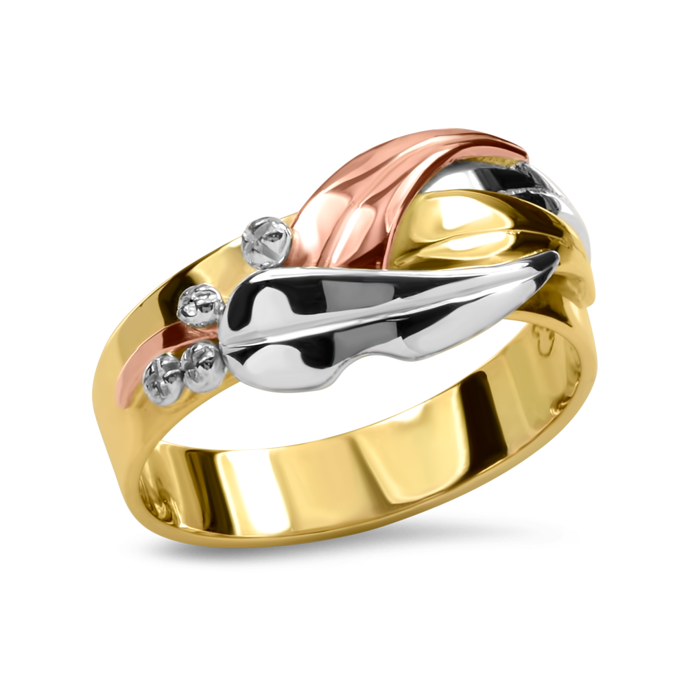Manna Gum Leaf Ring Yellow Gold