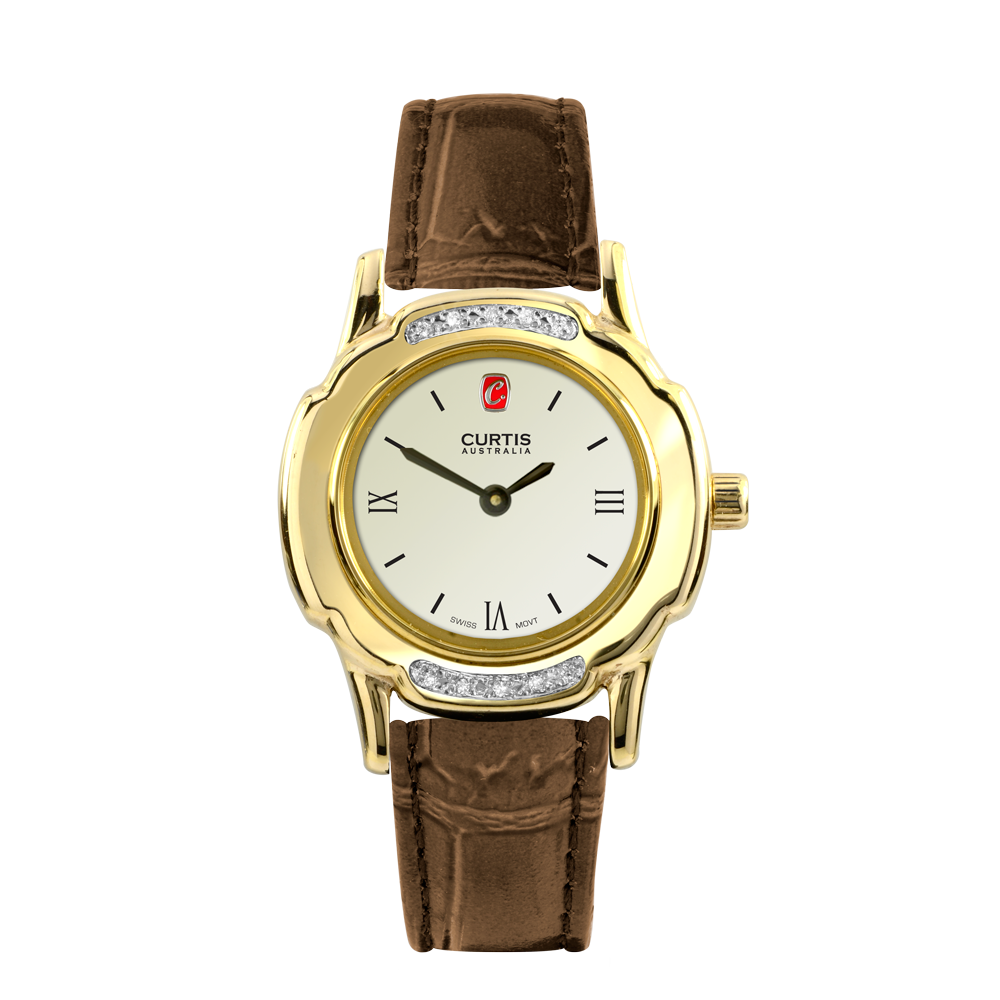Grace Ladies Diamond White Dial Watch 