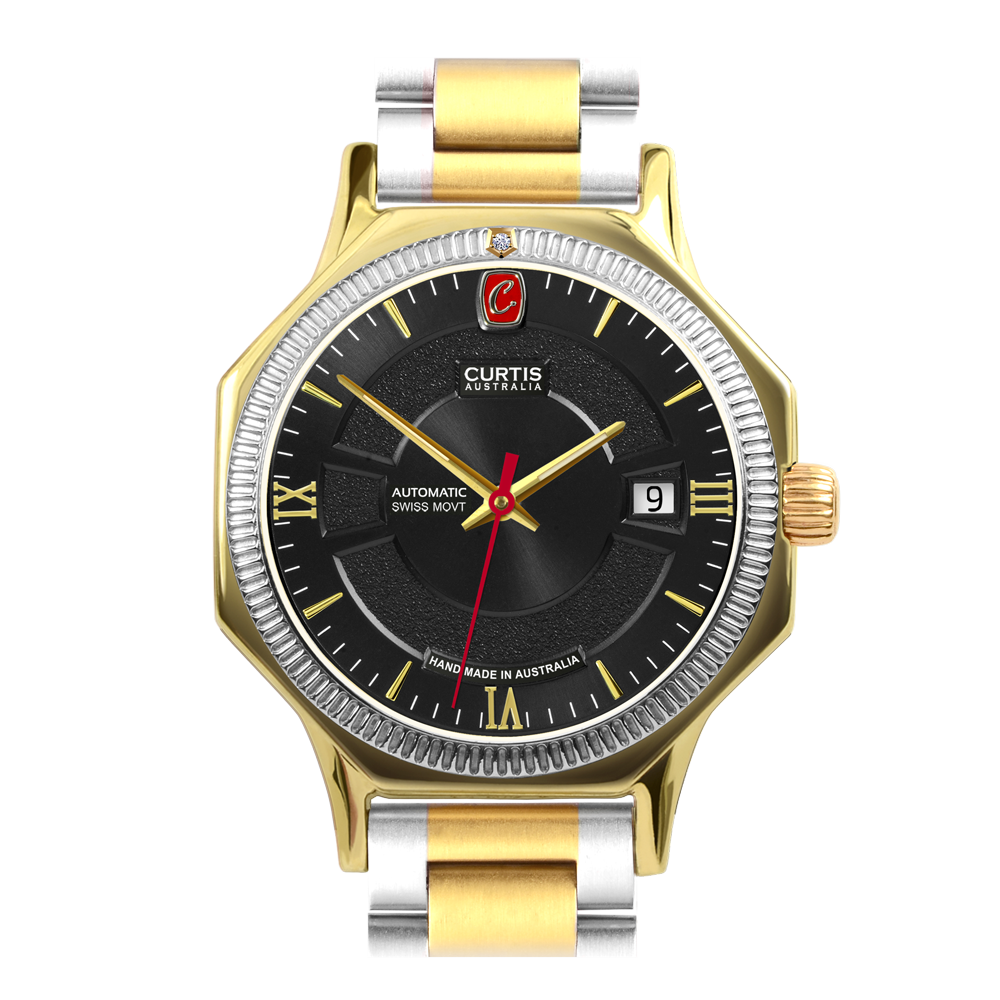 Motima XT Black Dial 9ct Watch
