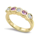 Lisa Ring - Diamond & Pink Sapphires