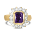 Amethyst and Seed Pearl Ring