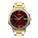 Motima XT 9ct Yellow Gold Burgundy Watch