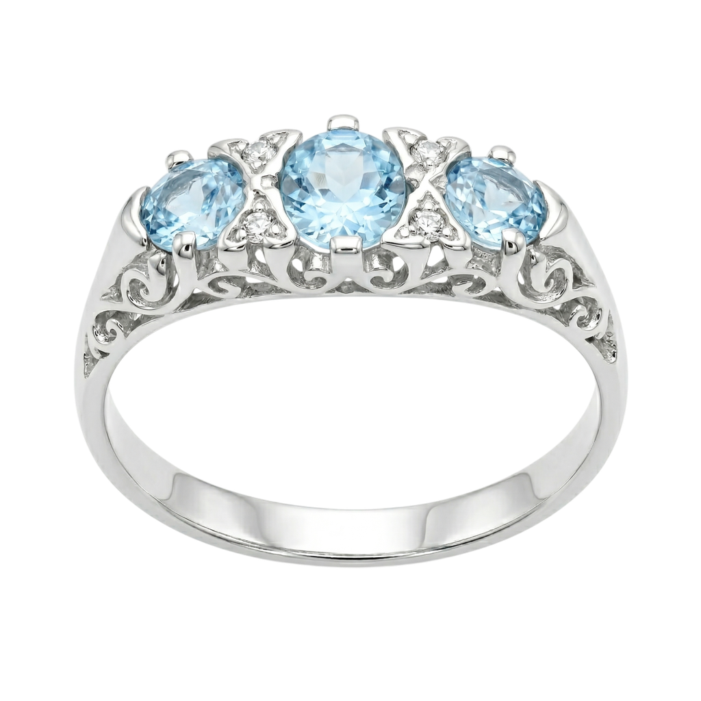 Juliette Ring with Sky Blue Topaz