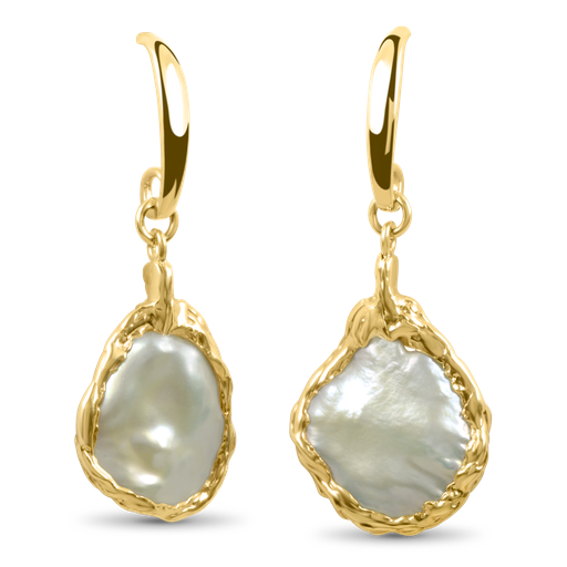 Beach Freeform Keshi Pearl Earrings