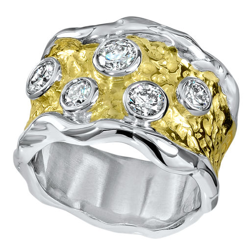 Beach Ring with Diamond Scatter