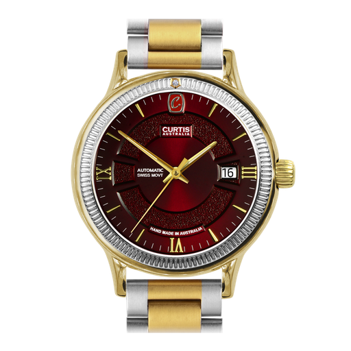 Motima RT Burgundy Dial 9ct Watch