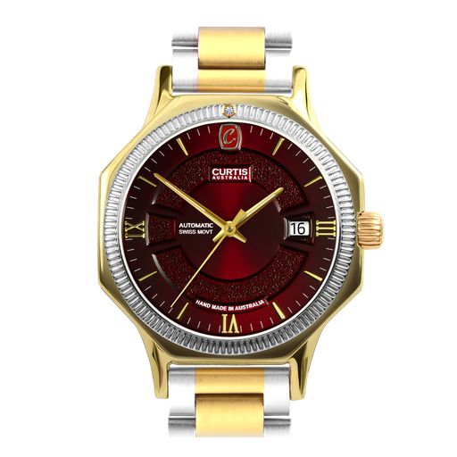 Motima XT Burgundy Dial 9ct Watch