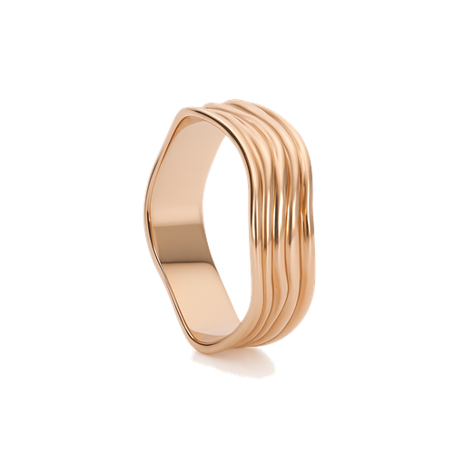 Ripple Wave Ring in Rose Gold