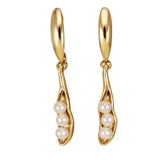 Peas in a Pod Pearl Drop Earrings