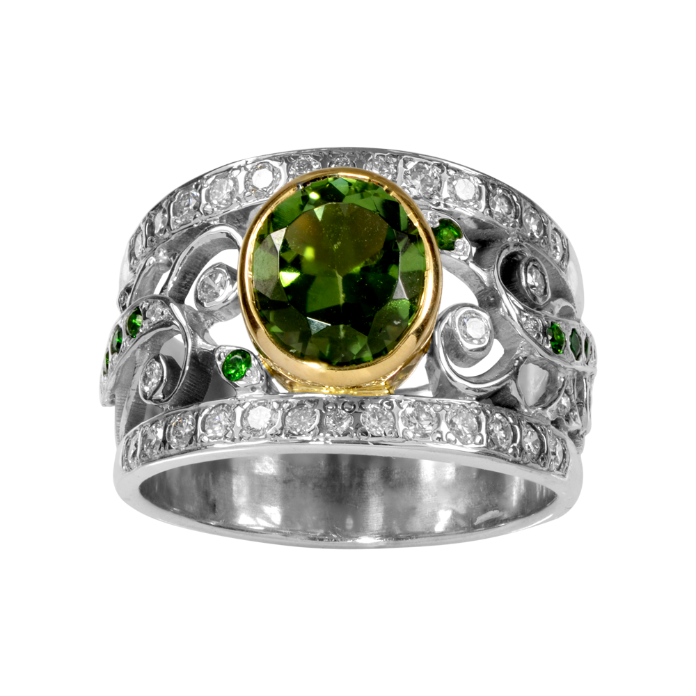 Scrolls Verde Ring