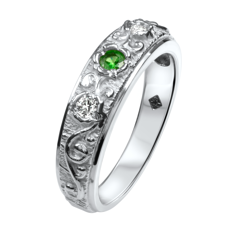 Bark Scrolls Ring Narrow