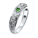 Bark Scrolls Ring Narrow