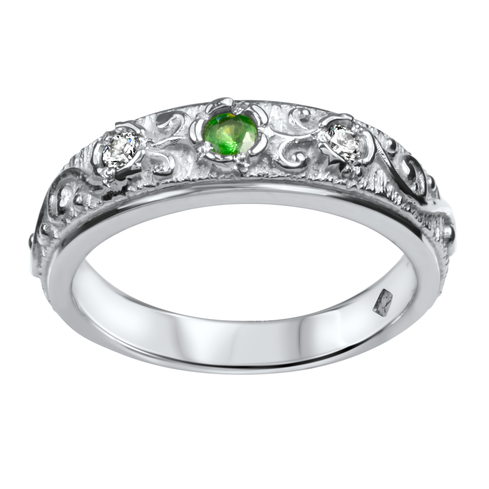 Bark Scrolls Ring Narrow
