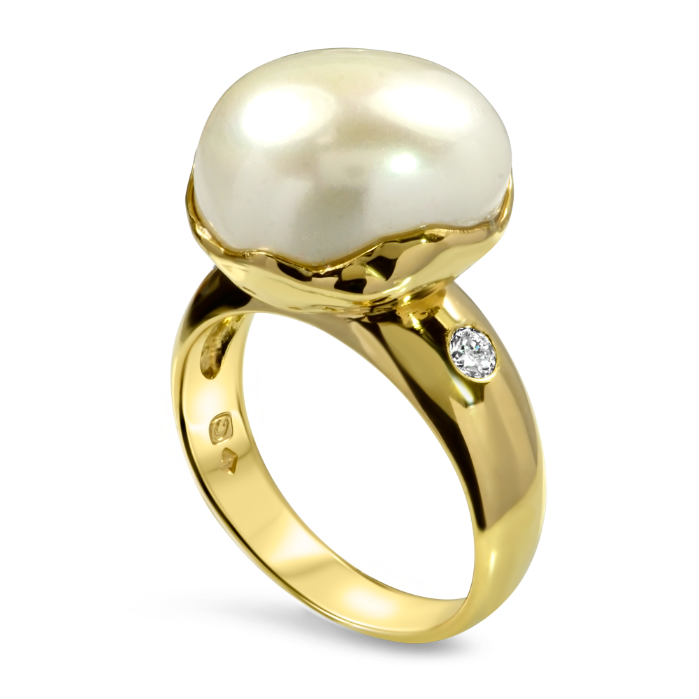 Freeform Pearl Ring