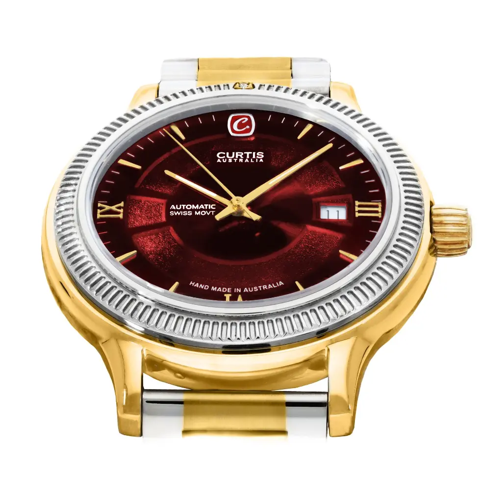 Motima Burgundy Watch_Dia_two tone band_FINAL EDIT.webp