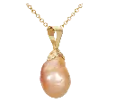 Beach Apricot Baroque Pearl Pendant.webp