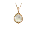 Rose Gold Freeform Keshi Pearl Pendant.webp