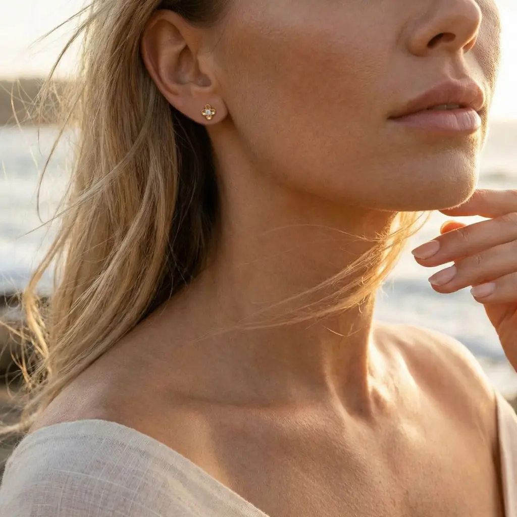 WEBSIZE_Yellow Gold and Diamond_Floral Diamond Studs.webp