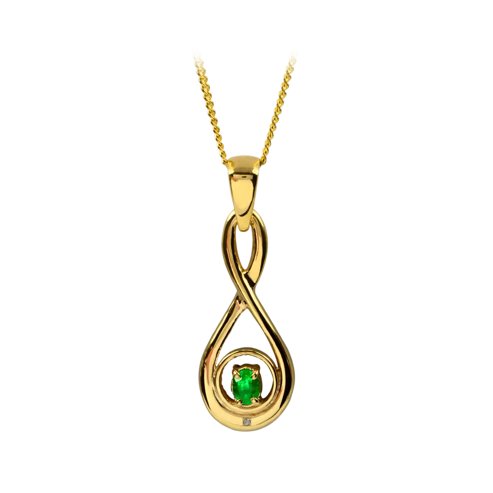 [20051] Infinity Emerald Pendant 