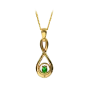 Infinity Emerald Pendant 