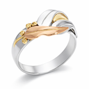 Manna Gum Leaf Ring White Gold