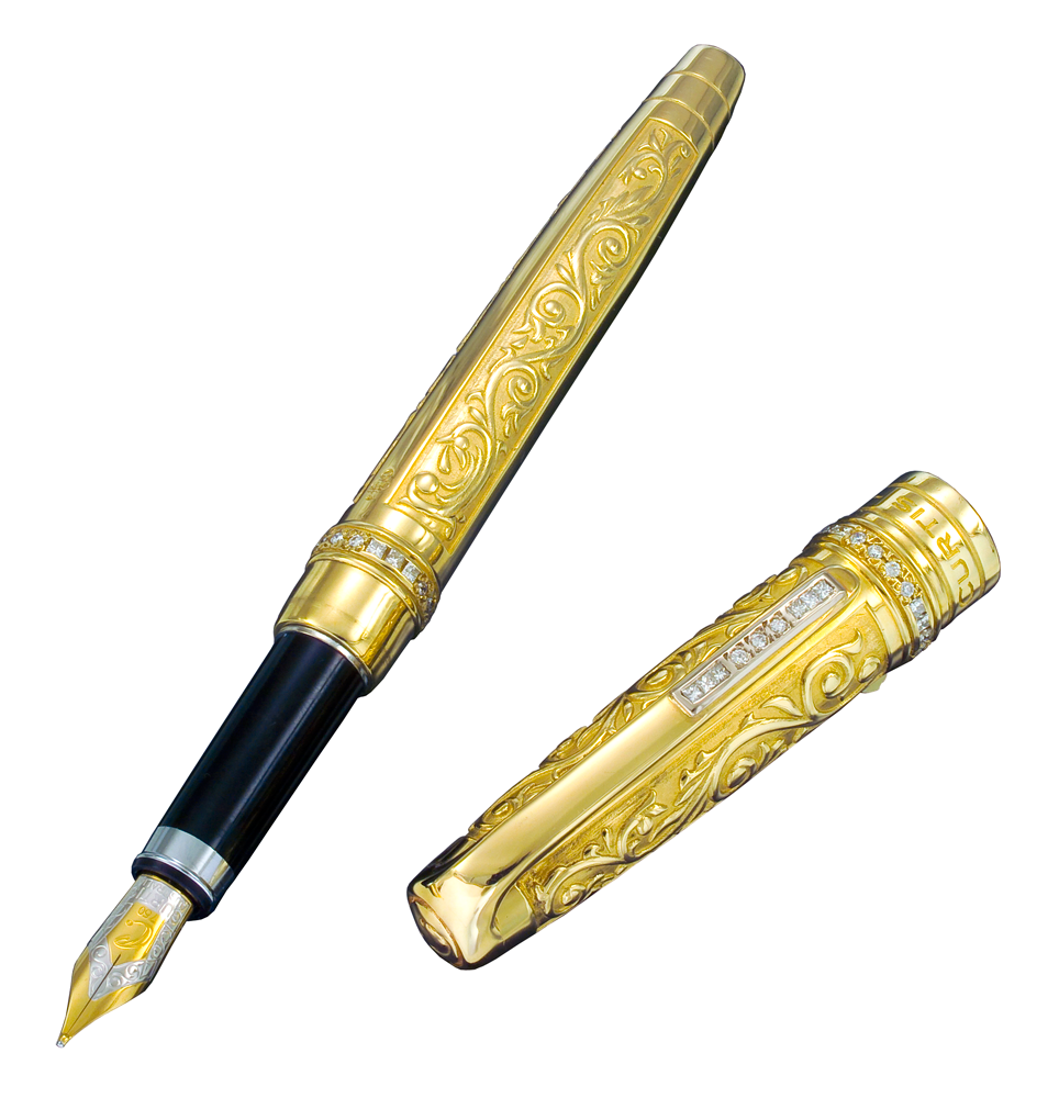 Prestige Pen - Gold & Diamond