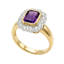 Amethyst and Diamond Ring 