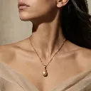 Beach Apricot Baroque Pearl Pendant