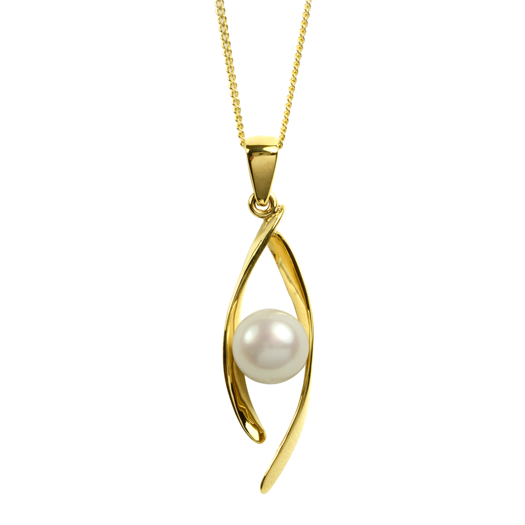 White Pearl Raindrop Pendant