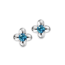 Flower Stud with Sapphires