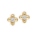 Flower Stud with Diamonds