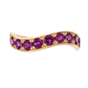 Wave Ring with Rhodolite Garnets
