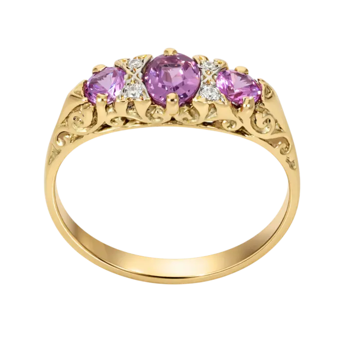 Juliette Ring with Pink Spinels