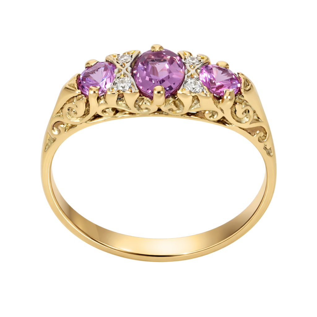 Juliette Ring with Pink Spinels