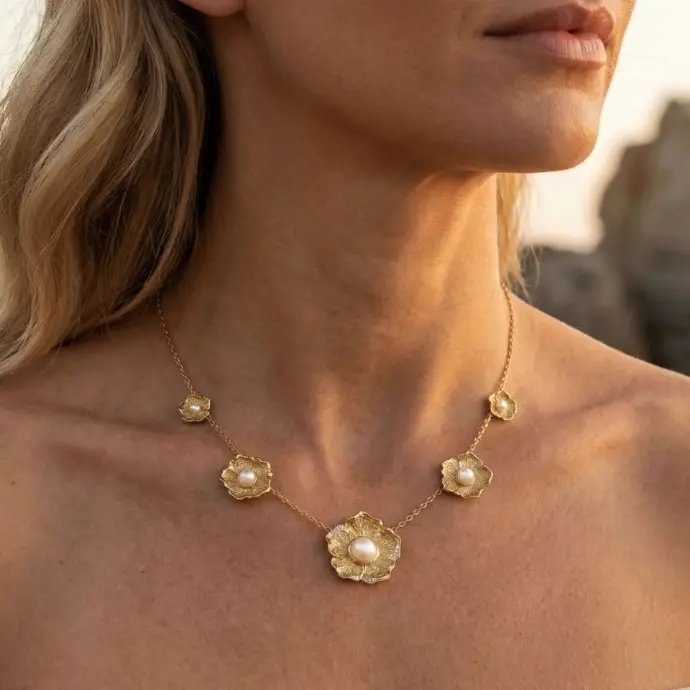 Floriale Necklet (9ct Yellow Gold)