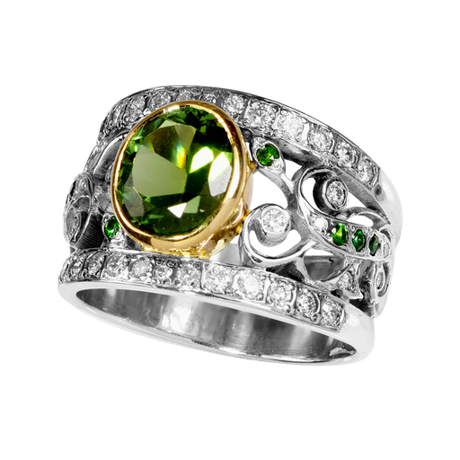 Scrolls Verde Ring