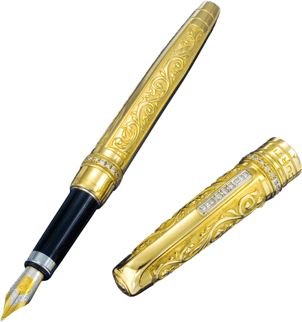 Prestige Pen - Gold & Diamond