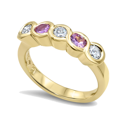 Lisa Ring - Diamond & Pink Sapphires