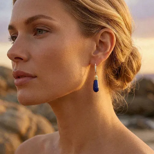 Lapis Lazuli Drop Earrings