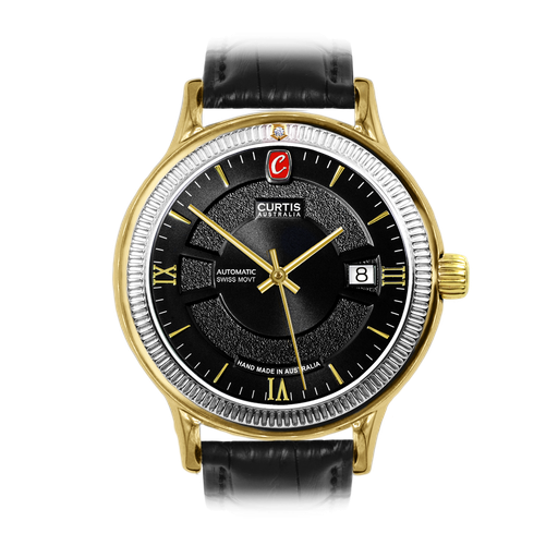 Motima RT Jet Black 9ct Watch with Diamond