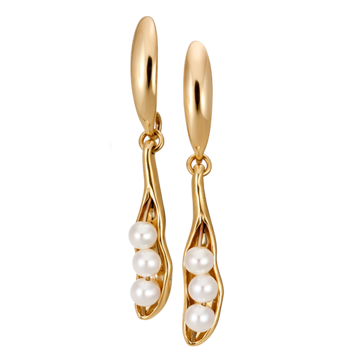 Peas in a Pod Pearl Drop Earrings